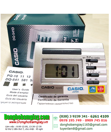 Casio DQ-541D-8RDF, Đồng hồ Xem giờ và cài đặt báo thức để bàn Casio DQ-541D-8RDF hiển thị Giờ, Phút (vỏ màu trắng) /B.hành 01năm |CÒN HÀNG